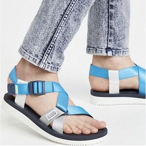 Suicoke Chin2 Cab Women's Sandals Comfort Shoes Blue Navy US 9